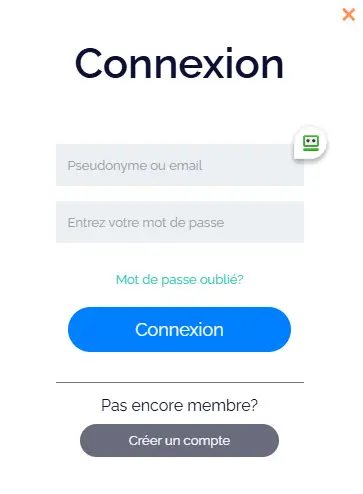 Connexion des membres du PARTY SPINZ CASINO