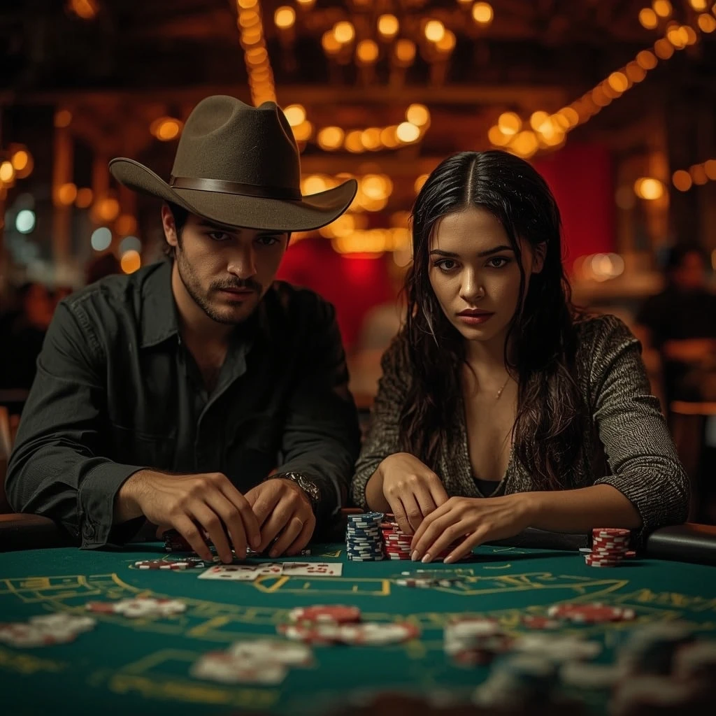 photo de deux joueurs de poker Party Spinz Casino