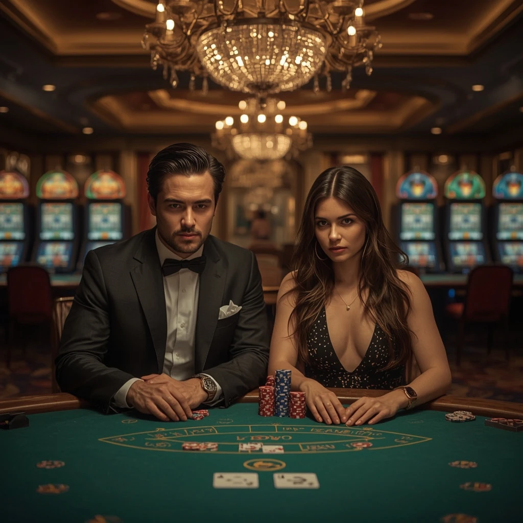 Deux joueurs de poker dans un PARTY SPINZ CASINO